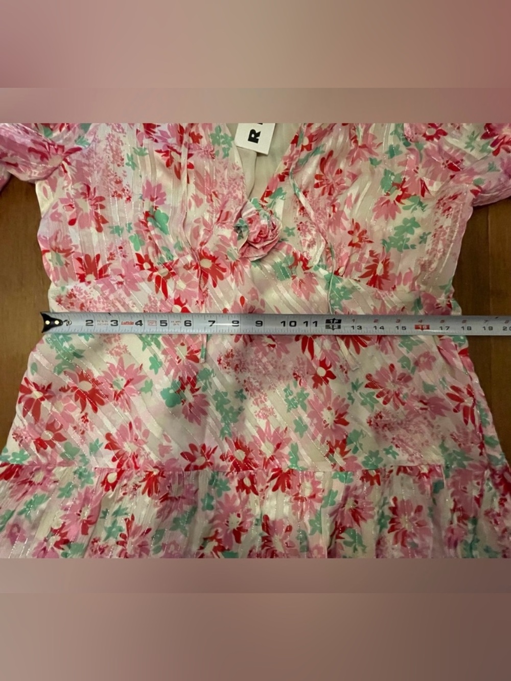 Rixo Dress NWT Floral XL/ US 12 Luxury Cocktail Wedding Silk Blend Shower Party - Picture 9 of 16